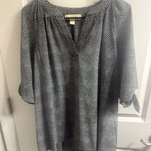 MICHAEL Michael Kors Black and White Printed Tunic